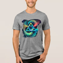 Abstracte kunst T-shirt - Neon Pulse