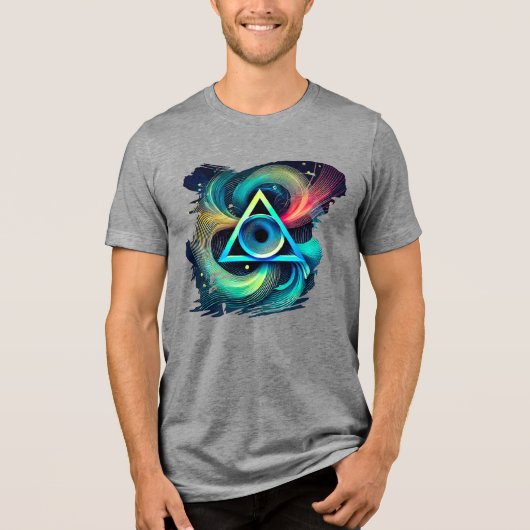 Abstracte kunst T-shirt - Neon Pulse (Voorkant)