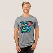 Abstracte kunst T-shirt - Neon Pulse (Voorkant volledig)