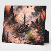 Abstracte kunst tafelblad plaque fotoplaat (Zijkant)