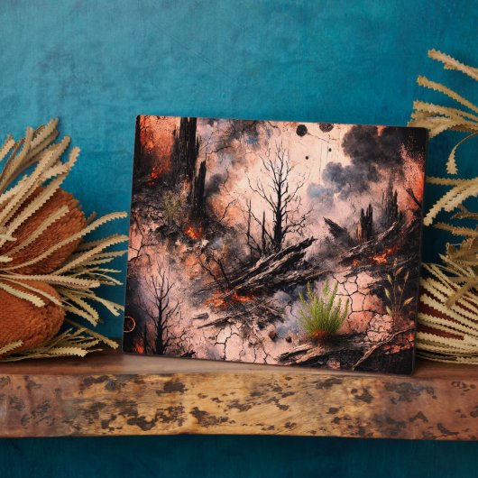 Abstracte kunst tafelblad plaque fotoplaat (Zijkant)