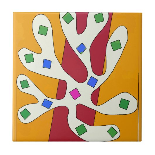 Abstracte Kunst Tegels Tegeltje (Voorkant)