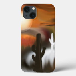 Abstracte kunst tegen brand en ijs in het zuidwest iPhone 13 hoesje