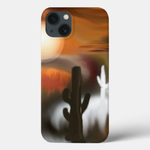 Abstracte kunst tegen brand en ijs in het zuidwest iPhone 13 hoesje