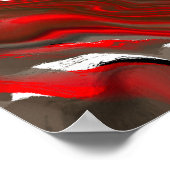 Abstracte kunst tegen brand en ijs poster (Hoek)