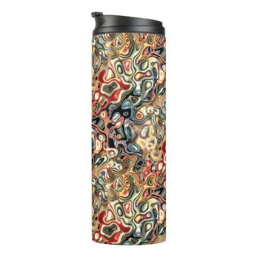 Abstracte Kunst Thermische Tumbler Thermosbeker (Geroteerd rechts)