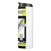 Abstracte kunst thermosbeker (Geroteerd rechts)