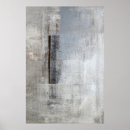 abstracte kunst "Totale toner" Grijs en beige Poster