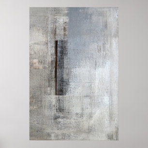 abstracte kunst "Totale toner" Grijs en beige Poster
