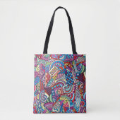 Abstracte kunst tote bag (Voorkant)