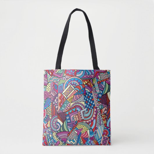 Abstracte kunst tote bag (Voorkant)