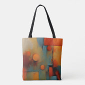 Abstracte kunst tote bag (Achterkant)
