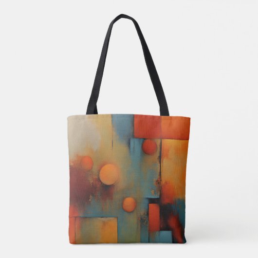 Abstracte kunst tote bag (Achterkant)