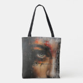 Abstracte kunst tote bag (Achterkant)
