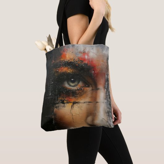 Abstracte kunst tote bag (Dichtbij)