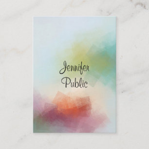 Abstracte kunst Trendy Modern Vertical Typografie Visitekaartje