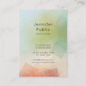 Abstracte kunst Trendy Modern Vertical Typografie Visitekaartje (Achterkant)