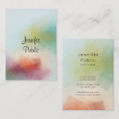 Abstracte kunst Trendy Modern Vertical Typografie Visitekaartje (Voorkant / Achterkant)