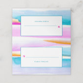 Abstracte kunst tropische getijdenlijnen evenement plaatskaartje (Buitenkant ongevouwen)