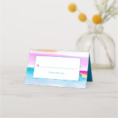 Abstracte kunst tropische getijdenlijnen evenement plaatskaartje (Achterkant)