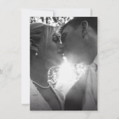 Abstracte kunst tropische golven aqua roze bruilof kaart (Achterkant)