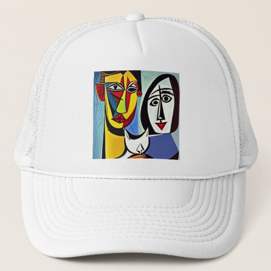 Abstracte Kunst Trucker Hoed Pet (Voorkant)