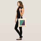 Abstracte Kunst Turquoise Paars Tote Bag (Voorkant (model))