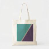 Abstracte Kunst Turquoise Paars Tote Bag (Voorkant)