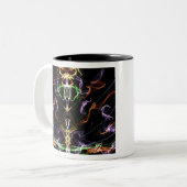 Abstracte kunst tweekleurige koffiemok (Voorkant links)