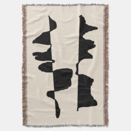 Abstracte Kunst Tweezijdige Geweven Dekens Deken