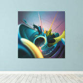 Abstracte kunst-uitbarsting van oneindige energie canvas afdruk (Insitu (Houten vloer))