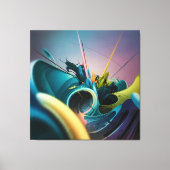 Abstracte kunst-uitbarsting van oneindige energie canvas afdruk (Voorkant)