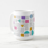 Abstracte Kunst Uniek Authentiek Design Koffiemok (Voorkant links)