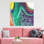 Abstracte Kunst Unieke Kleurrijke Canvasprint Canvas Afdruk (Insitu (Woonkamer))