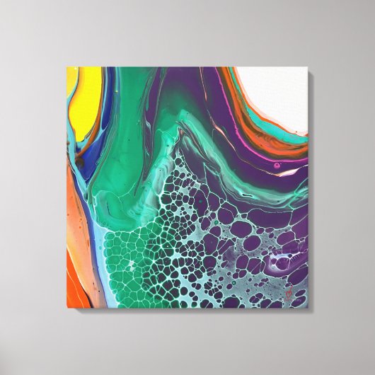Abstracte Kunst Unieke Kleurrijke Canvasprint Canvas Afdruk (Voorkant)