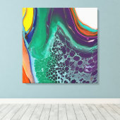 Abstracte Kunst Unieke Kleurrijke Canvasprint Canvas Afdruk (Insitu (Houten vloer))