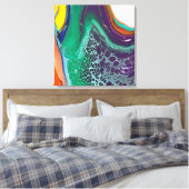 Abstracte Kunst Unieke Kleurrijke Canvasprint Canvas Afdruk (Insitu (Slaapkamer))