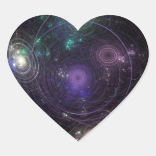 Abstracte Kunst Universum Hart Sticker