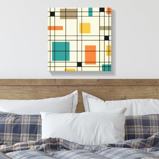 abstracte kunst van 1950 canvas afdruk (Insitu (Slaapkamer))