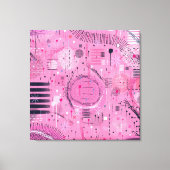 Abstracte kunst van aardbeien-sundae canvas afdruk (Voorkant)