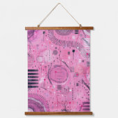 Abstracte kunst van aardbeien-sundae hangend wandkleed (Voorkant)