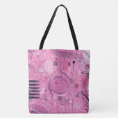 Abstracte kunst van aardbeien-sundae tote bag (Voorkant)