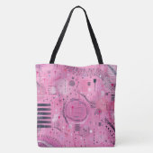 Abstracte kunst van aardbeien-sundae tote bag (Achterkant)
