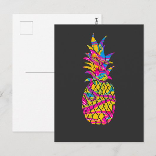 Abstracte kunst van anananaslagtuin briefkaart (Voorkant / Achterkant)