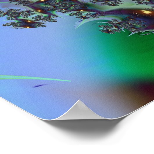 Abstracte kunst van Bright Waters Poster (Hoek)