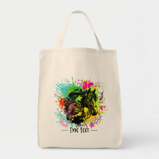 abstracte kunst van Cavallo Tote Bag (Voorkant)