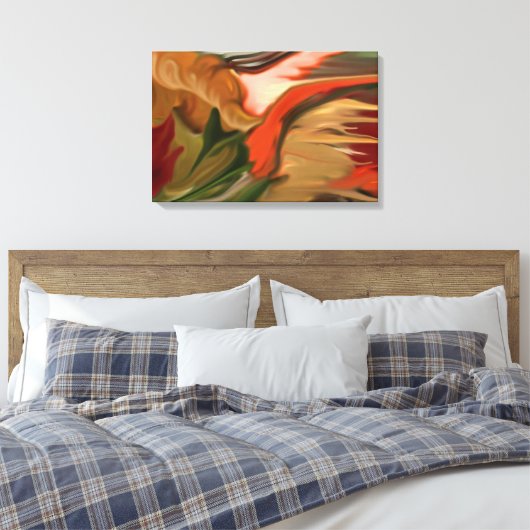 Abstracte kunst van Cornucopia Canvas Afdruk (Insitu (Slaapkamer))