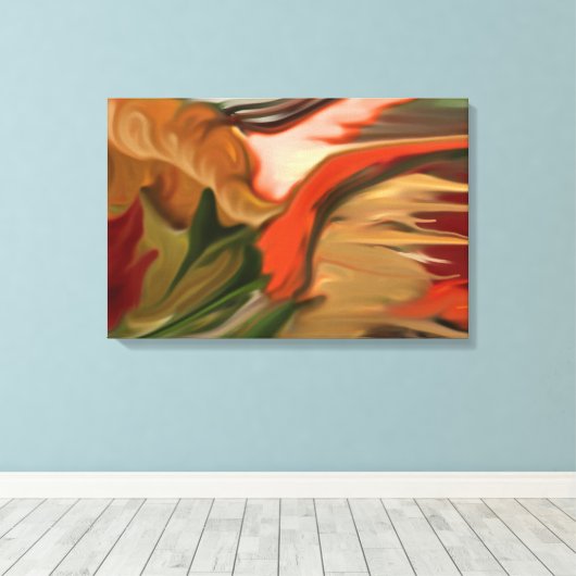 Abstracte kunst van Cornucopia Canvas Afdruk (Insitu (Houten vloer))