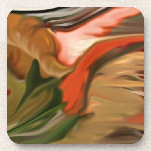 Abstracte kunst van Cornucopia Onderzetter (Voorkant)