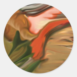 Abstracte kunst van Cornucopia Ronde Sticker